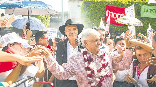El gran favorito. El líder de Morena encabeza las encuestas con el 50% de intención de voto.