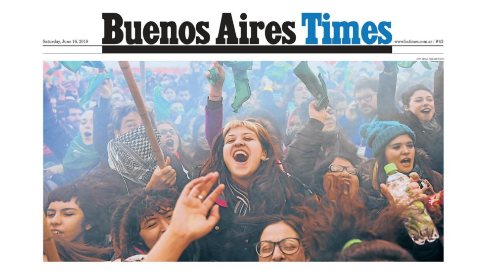 Tapa Buenos Aires Times sabado 16 de junio