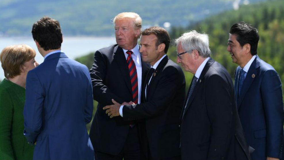 Trump y los mandatarios del G7 en Canadá.