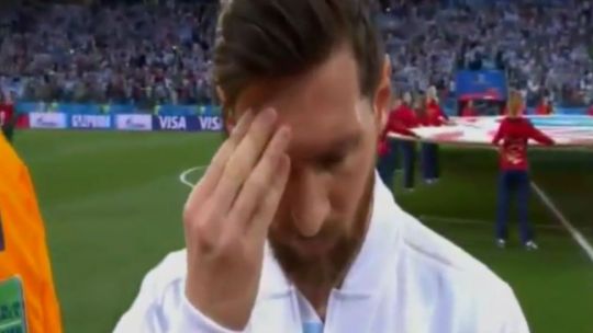 La Pulga, visiblemente preocupado ante Croacia.