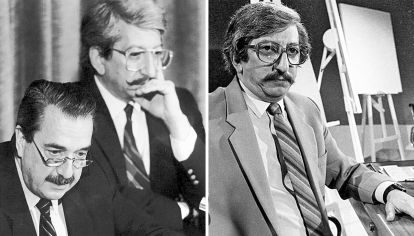 Juntos. Con Alfonsín, en pleno gobierno. Y durante el célebre debate con el senador peronista Vicente Leónidas Saadi.