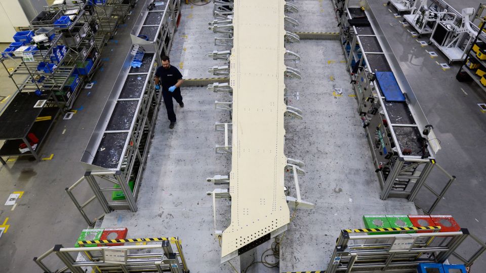 Production At The Airbus SE A350 Wing Assembly Factory