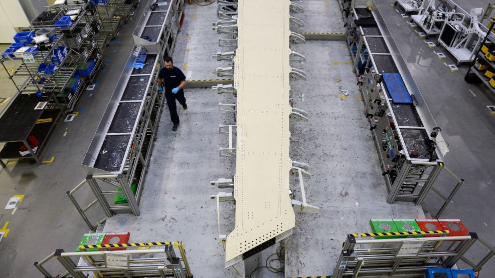 Production At The Airbus SE A350 Wing Assembly Factory 