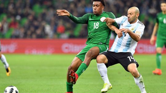 Argentina en el ultimo encuentro contra Nigeria