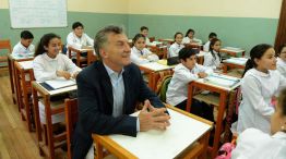 El presidente Mauricio Macri en la Escuela Normal José Manuel Estrada 