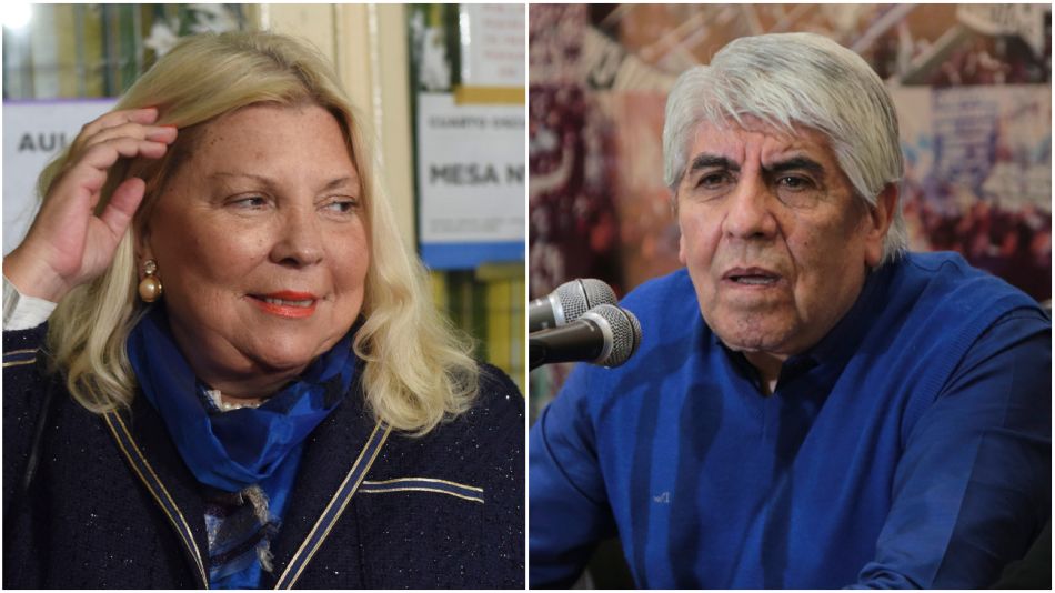 Lilita Carrió y Hugo Moyano.