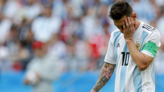 Messi lamenta la eliminación.