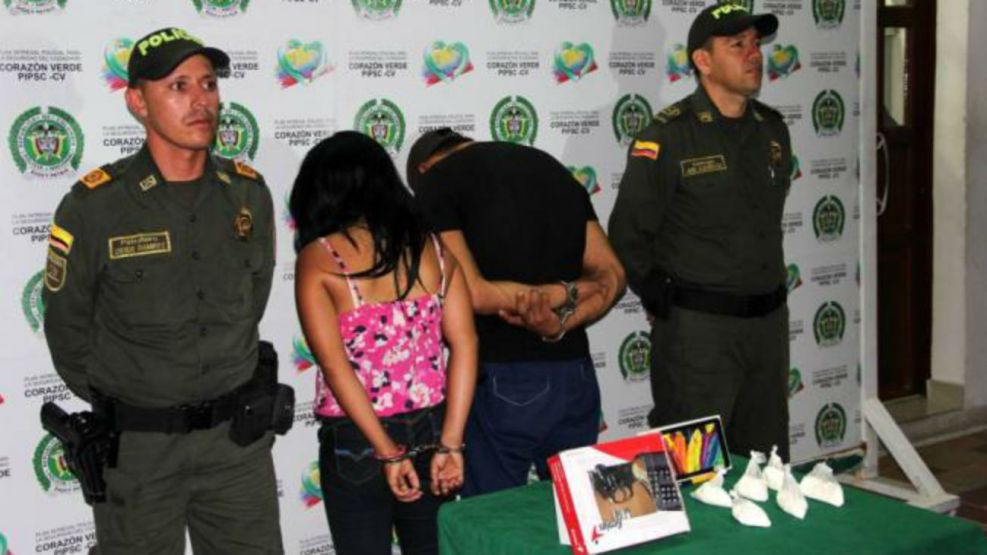 pareja detenida drogas colombia 20180630