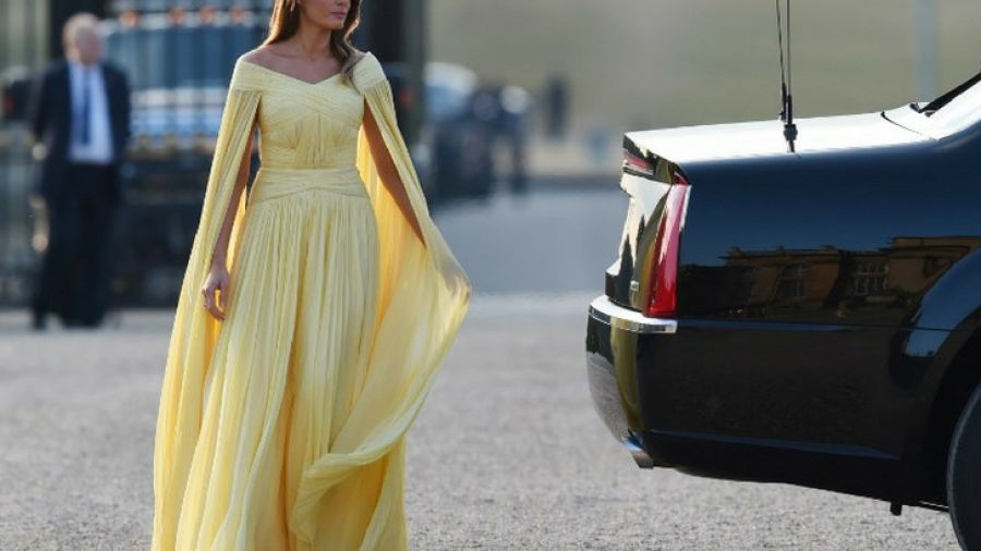 0713_Melania_Trump_Vestido_Amarillo
