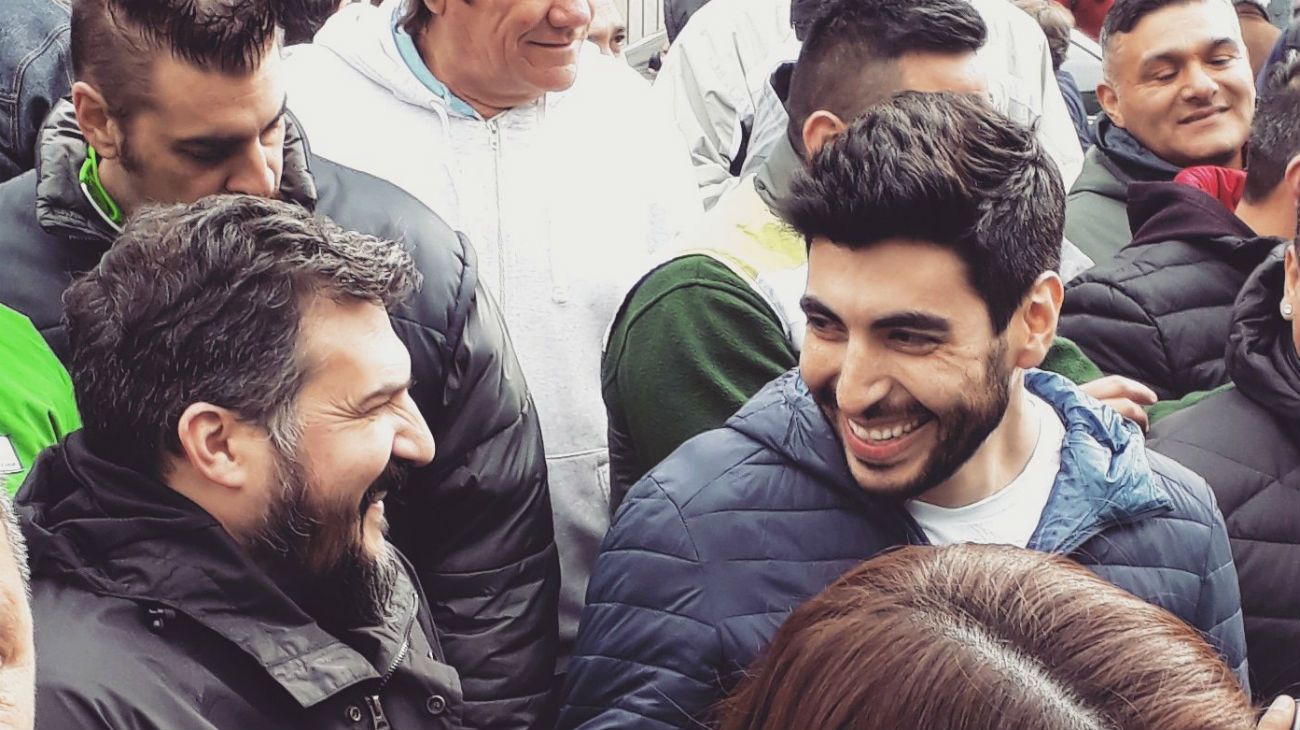 El diputado del Frente Renovador Facundo Moyano también celebró la Independencia en la marcha contra el Fondo.