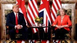 El presidente de EE.UU., Donald Trump, y la primera ministra británica, Theresa May.