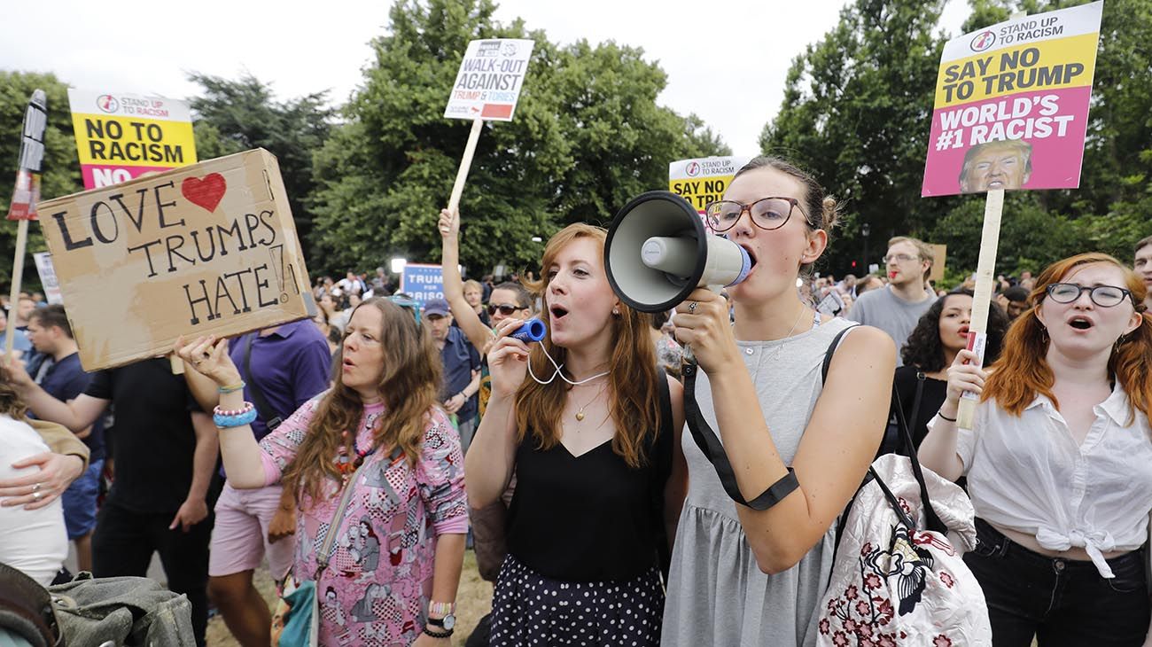 Trump, su visita a reino unido y las protestas en contra del presidente estadounidense 