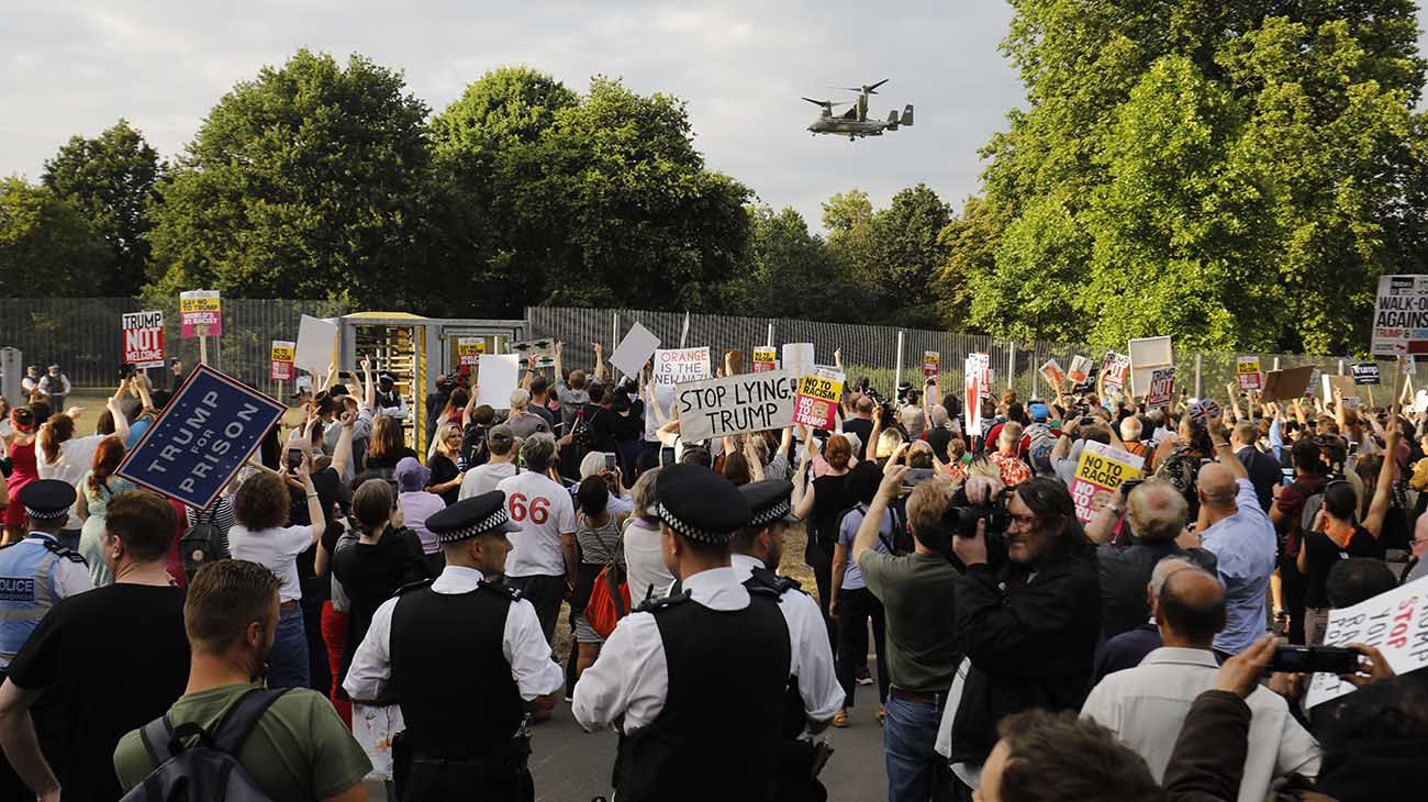 Trump, su visita a reino unido y las protestas en contra del presidente estadounidense 