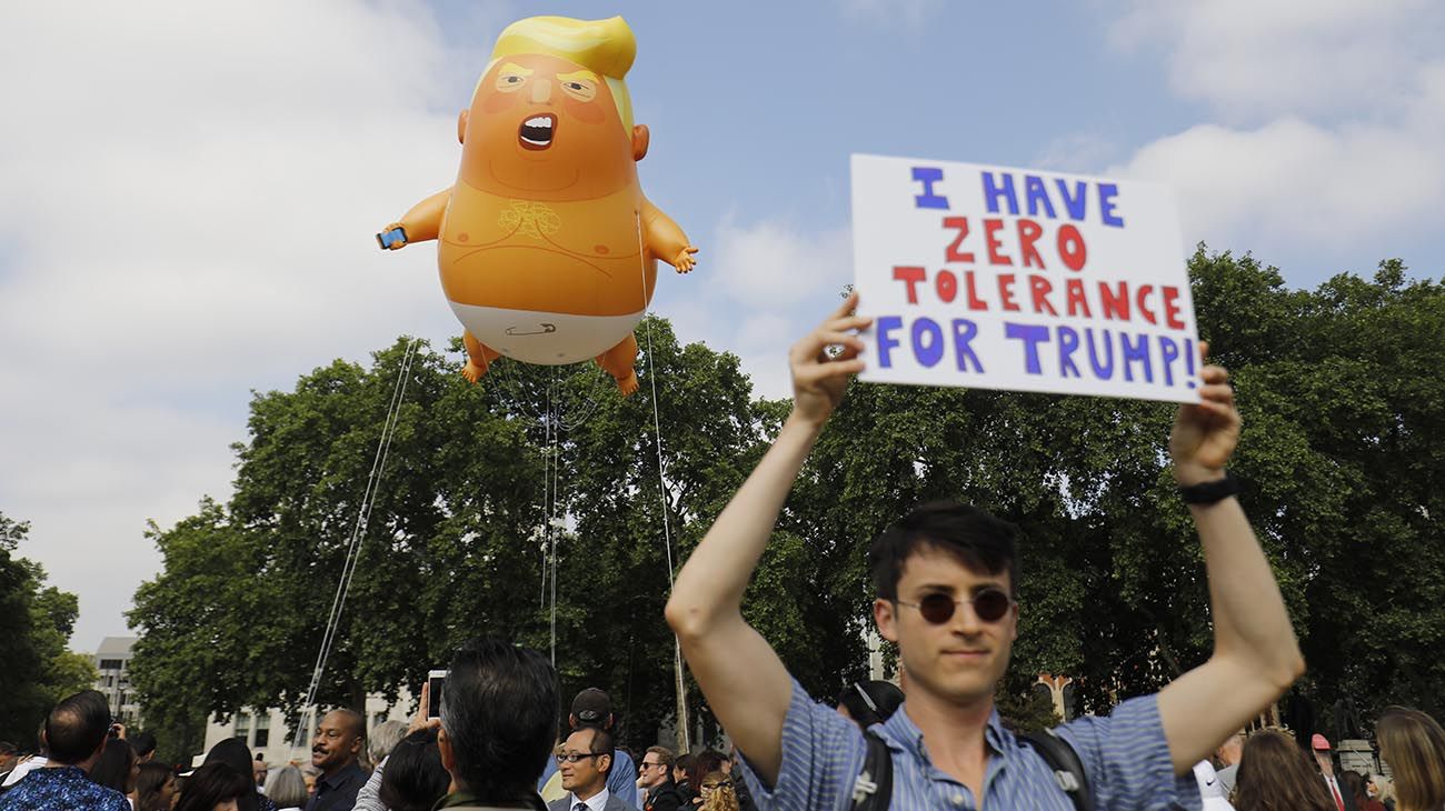 Trump, su visita a reino unido y las protestas en contra del presidente estadounidense 