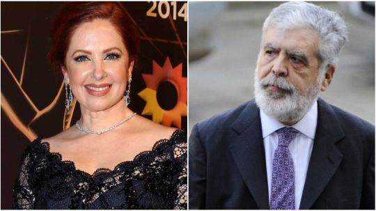 Andrea del Boca y Julio De Vido.