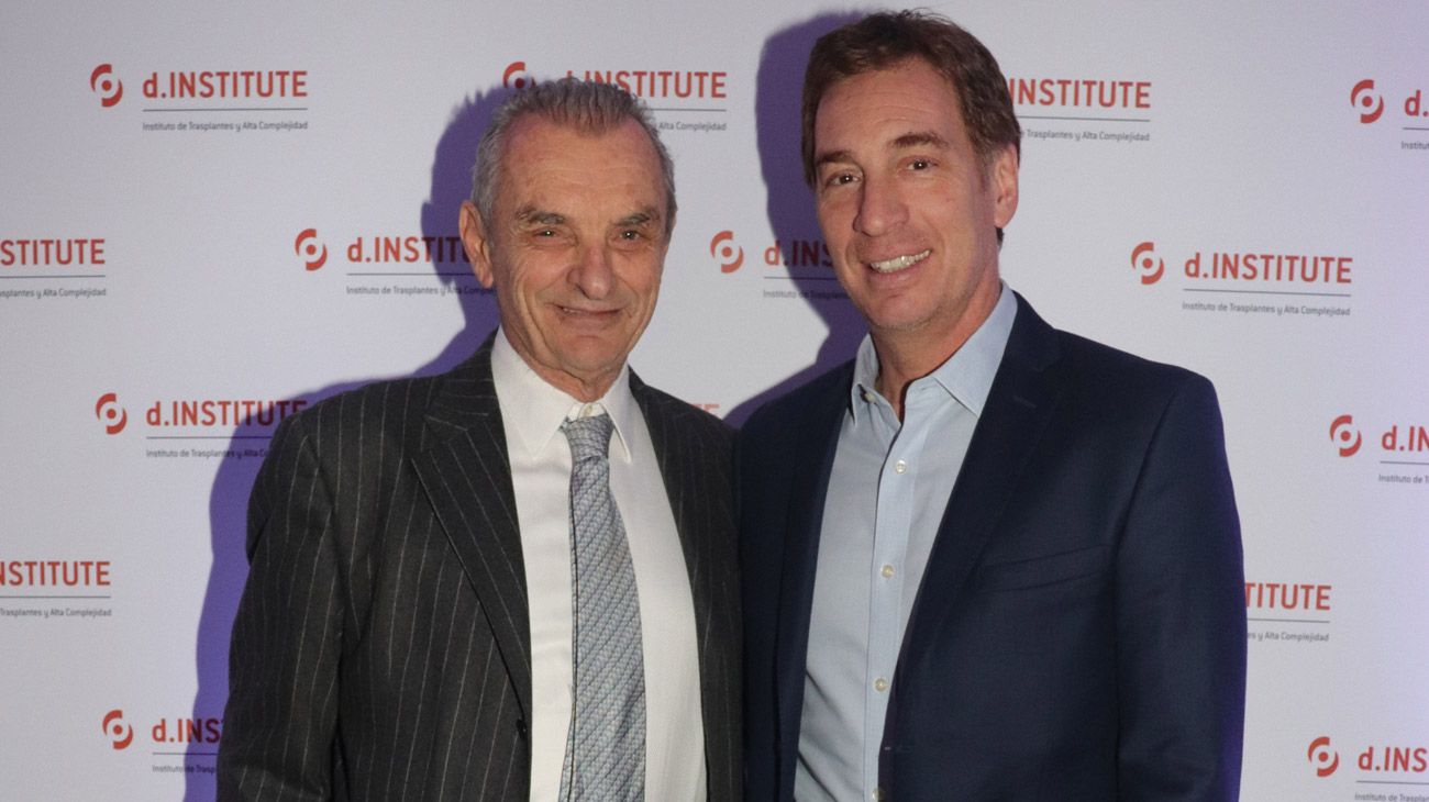 Domingo Casadei, Director Médico de ITAC (Instituto de Trasplante de Alta Complejidad)  junto al Vicejefe de Gobierno de la Ciudad, Diego Santilli.