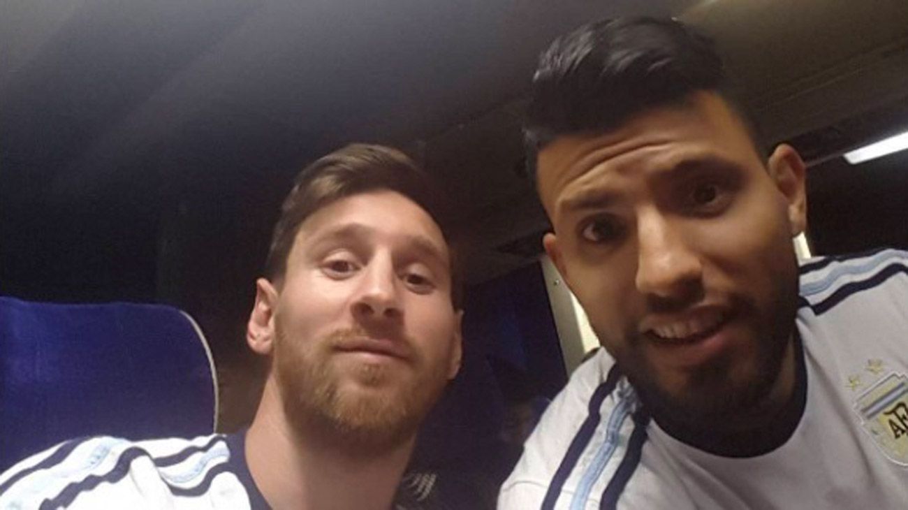 Leonel Messi y Sergio Kun Aguero