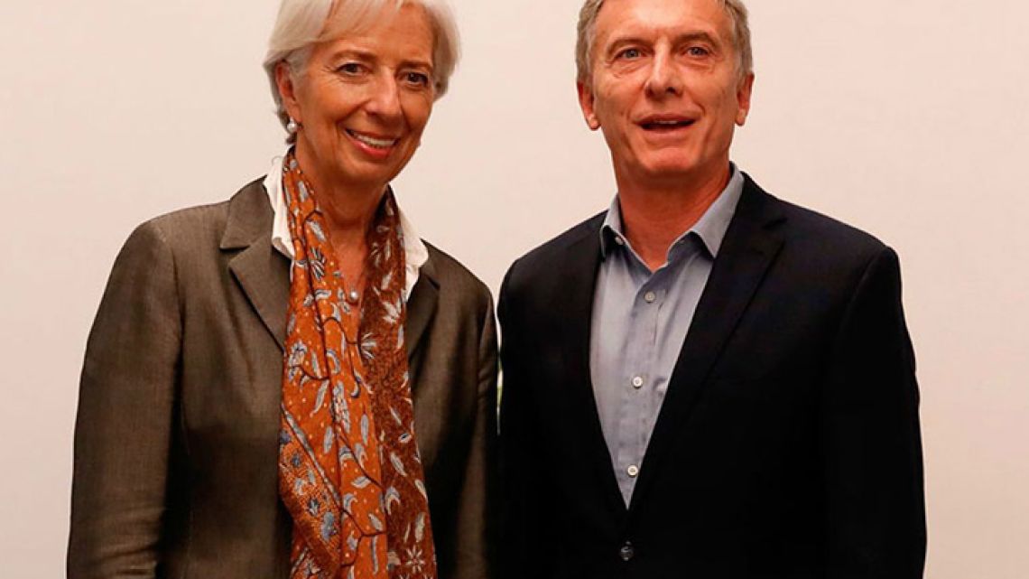 IMF Managing Director Christine Lagarde and President Mauricio Macri.