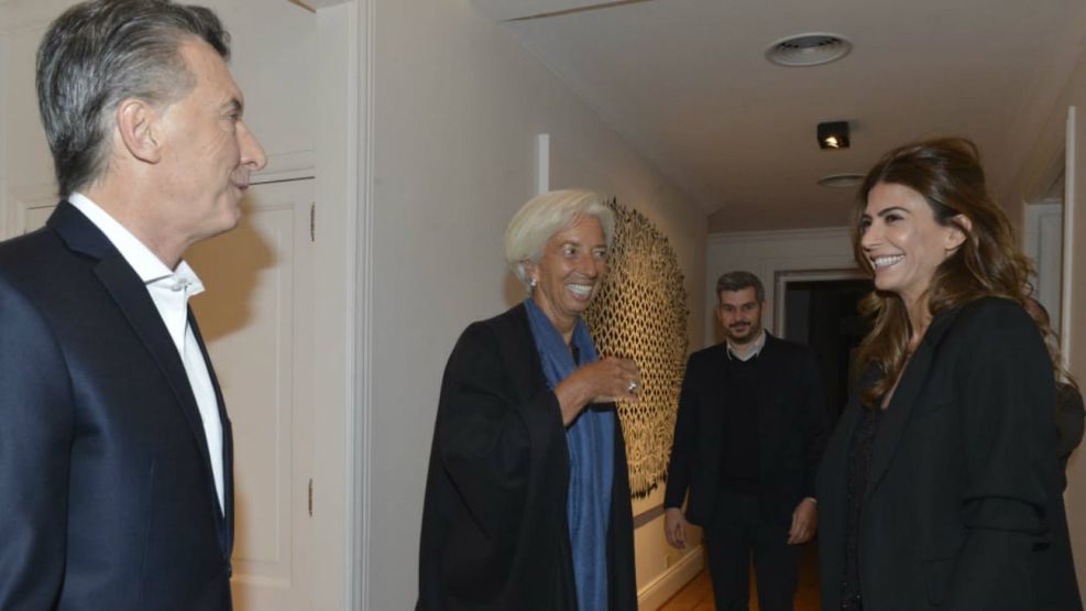 Christine Lagarde cenó con Mauricio Macri en la Quinta de Olivos.