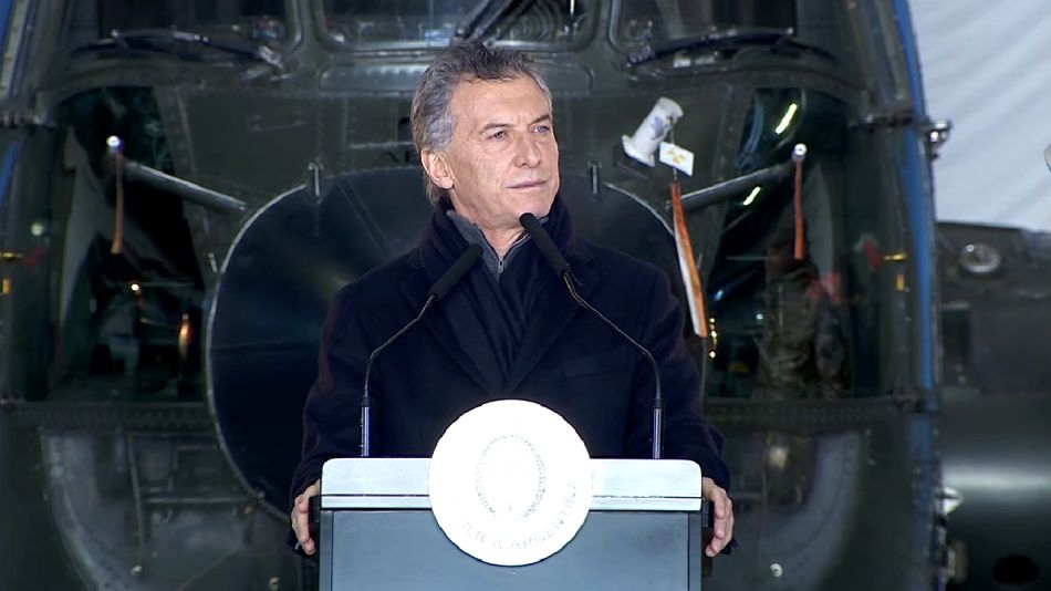 Macri, al anunciar el nuevo sistema de defensa nacional.