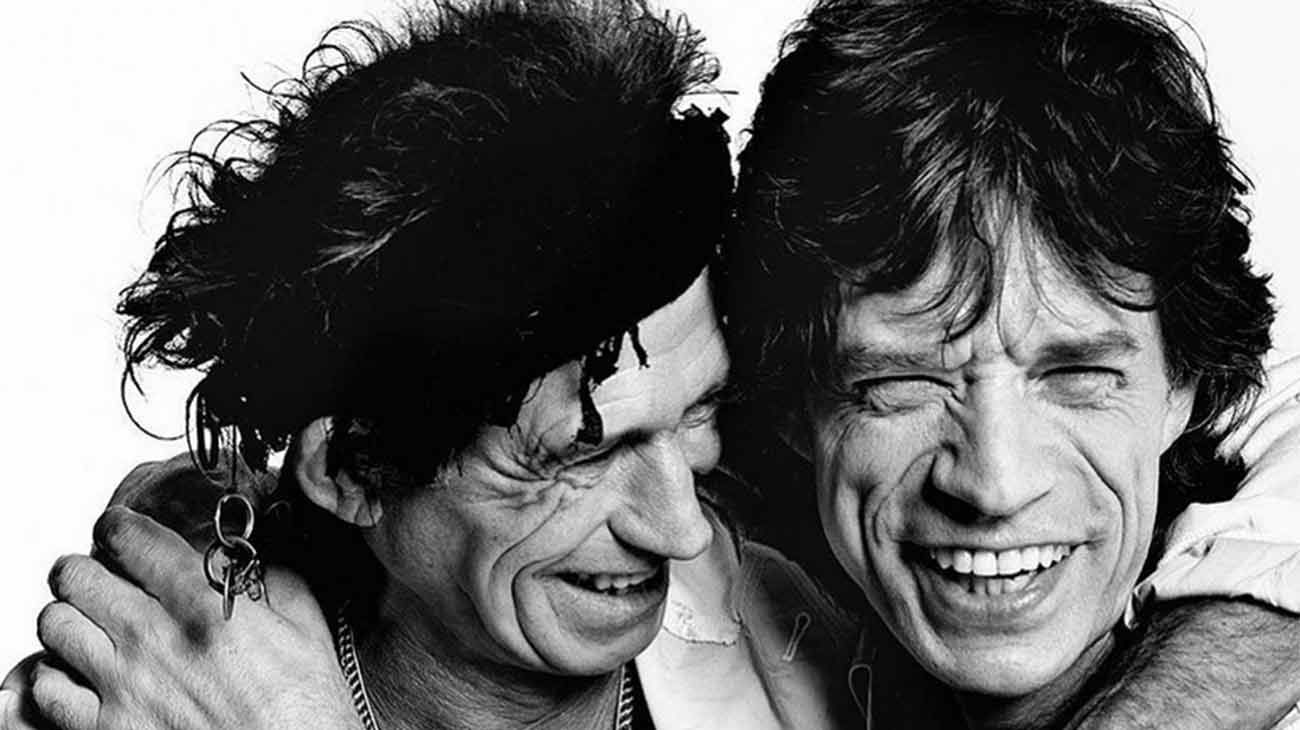 Mick Jagger junto a Keith Richards guitarrista de The Rolling Stone.