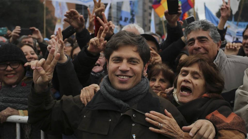 Axel Kicillof, en la movilización del 9 de julio contra el FMI