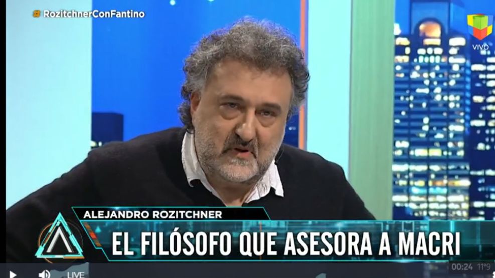 Alejandro Rozitchner, en "Animales Sueltos" con Fantino.