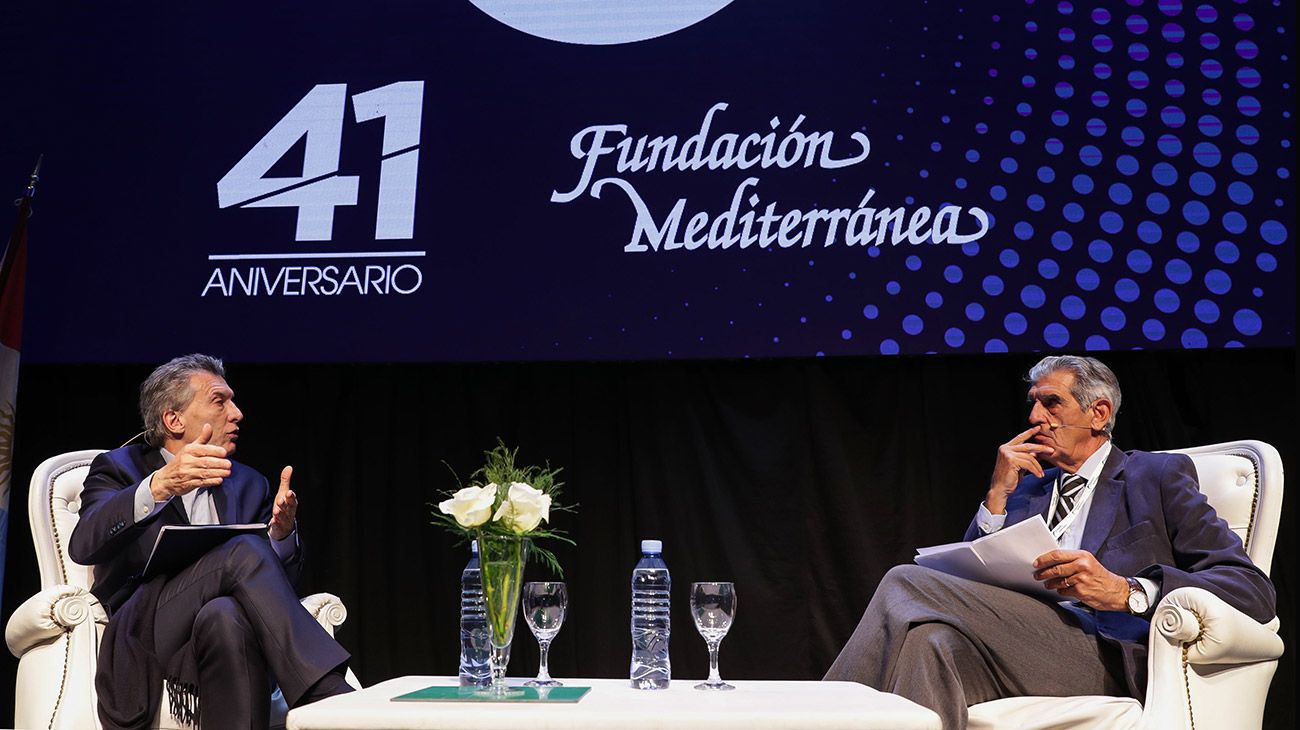 El presidente Mauricio Macri participó del evento por el 41° aniversario de la Fundación Mediterránea en la ciudad de Córdoba.