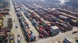 Views of the Yangshan Free Trade Port as US-China Trade War Finally Arrives
