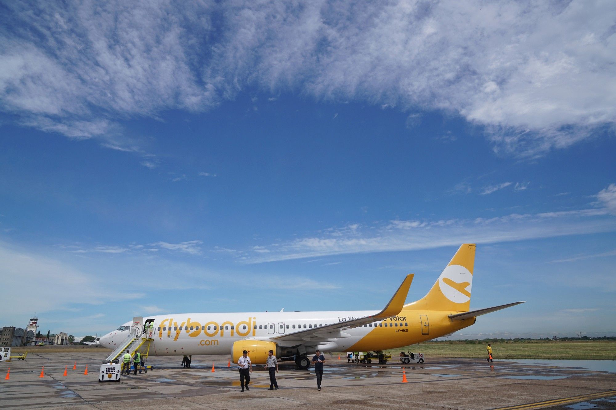 Argentina's First Low-Cost Carrier Flybondi Airlines Arrives At Palomar Airport