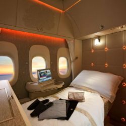 Dormitorio en Emirates First-Class