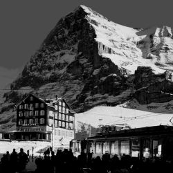 La estación al pie de la cara Norte del Eiger