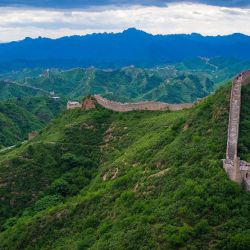 Vista aérea de la Muralla-China Beijing