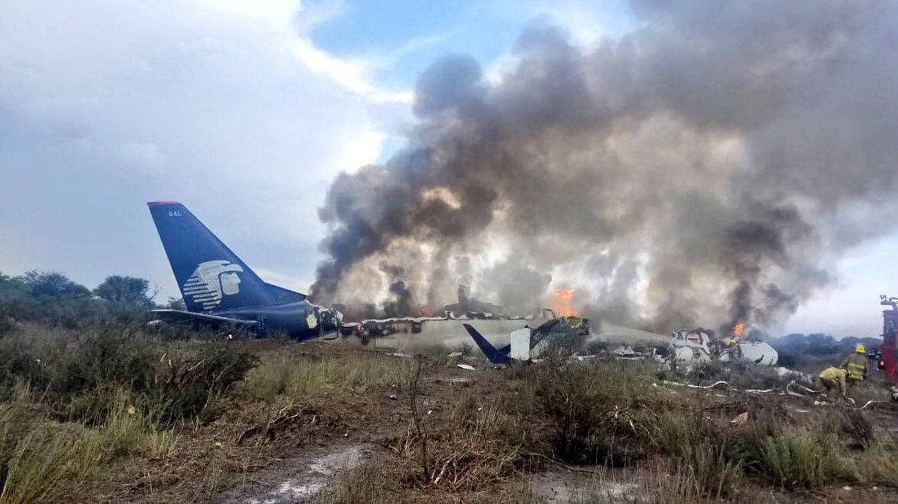 El avion luego de la tragedia de aeromexico