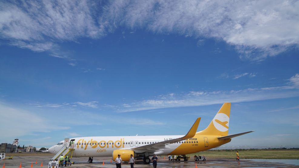 Argentina's First Low-Cost Carrier Flybondi Airlines Arrives At Palomar Airport