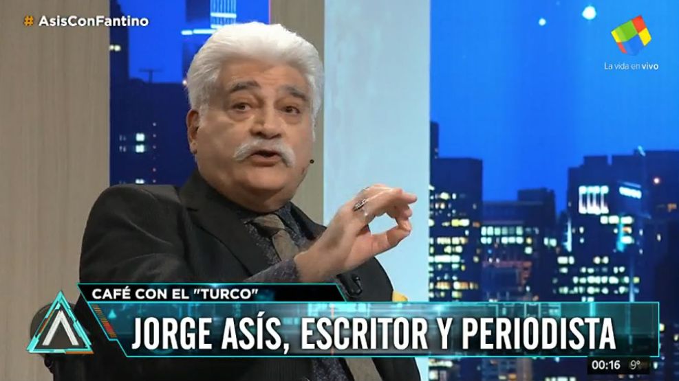 Jorge Asís, en su segmento del programa de Fantino.