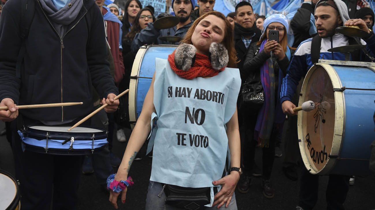  Las dos caras de la marcha fuera del congreso 