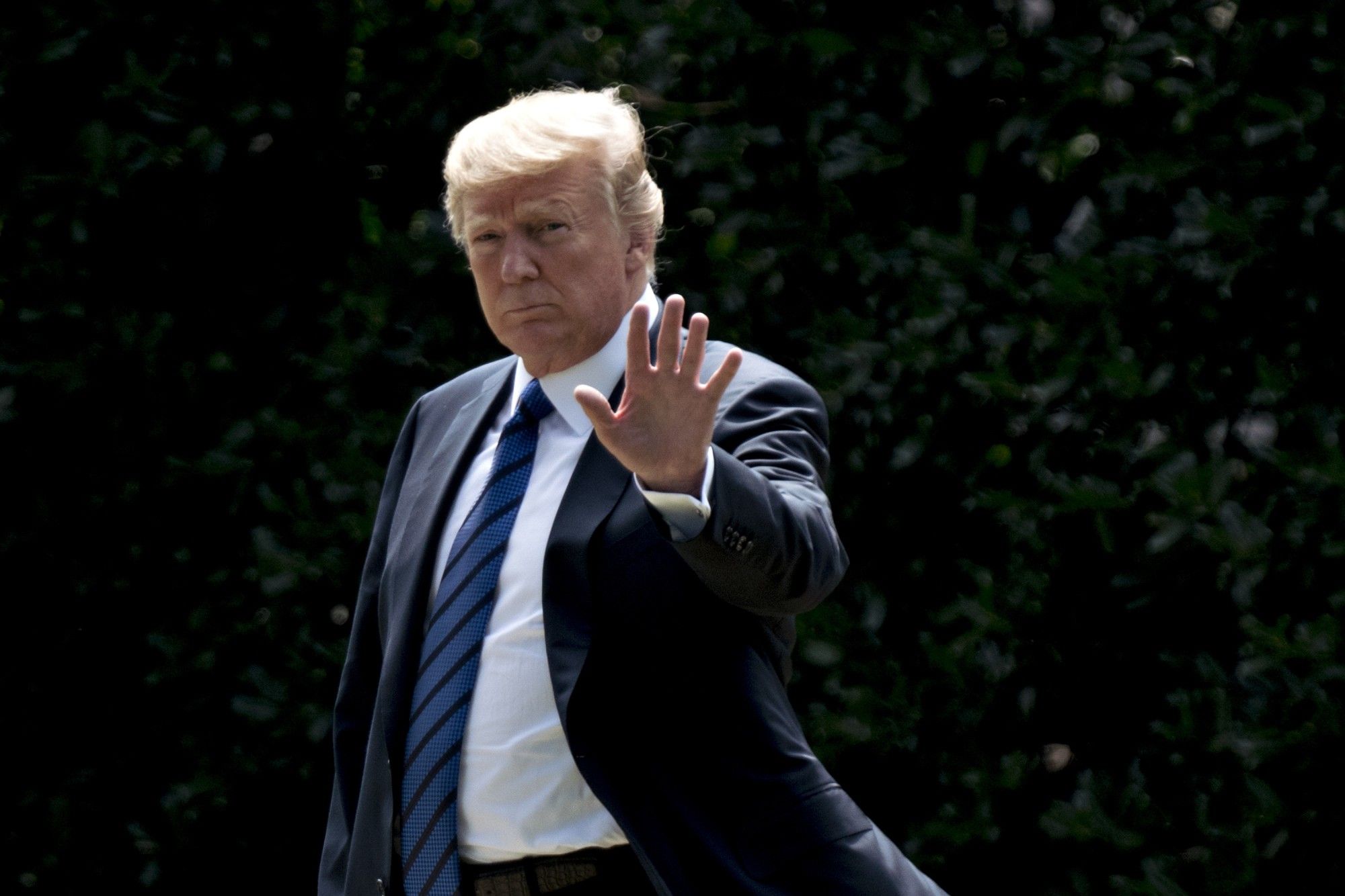 President Donald Trump Departs The White House For Travel To New Jersey 