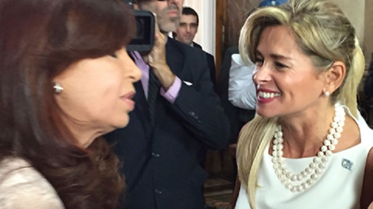 Cristina Fernández de Kirchner junto a  María Laura Leguizamón