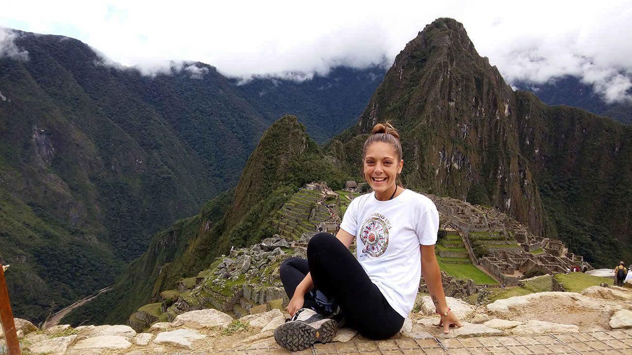 Eliana Miranda, un largo día hacia Machu Pichu