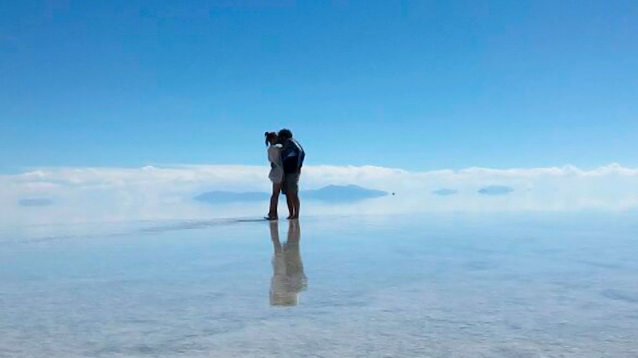 Eliana y Pablo, en Uyuni, a 547 km de La Paz