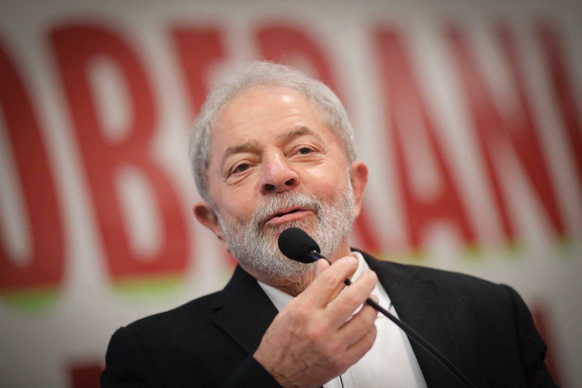 Former Brazilian President Luiz Inacio Da Silva Speaks At A Public Education Seminar