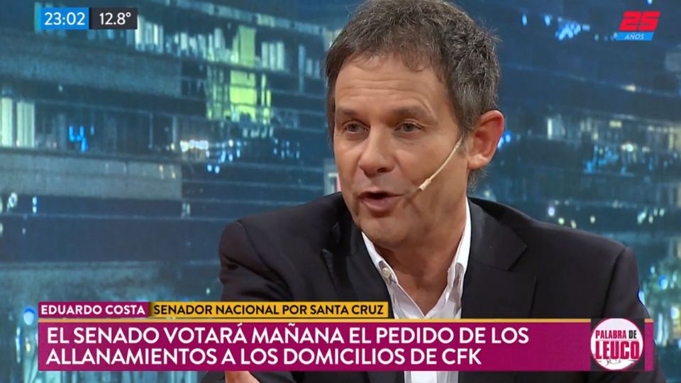 Eduardo Costa, el senador santacruceño en "Palabra de Leuco".