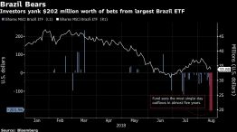 Investors yank $202 million worth of bets from largest Brazil ETF