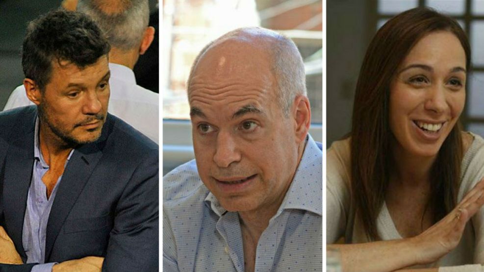 Marcelo Tinelli, Horacio Rodríguez Larreta y María Eugenia Vidal