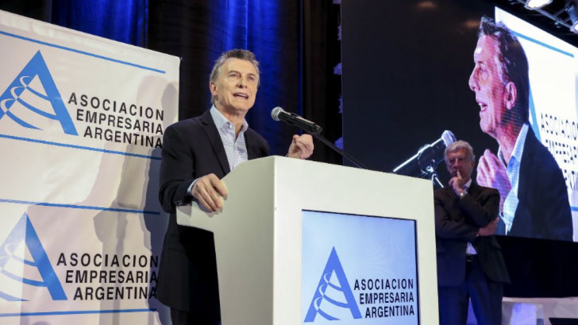 Macri at a press conference in Jujuy.