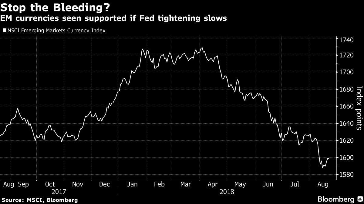 EM currencies seen supported if Fed tightening slows