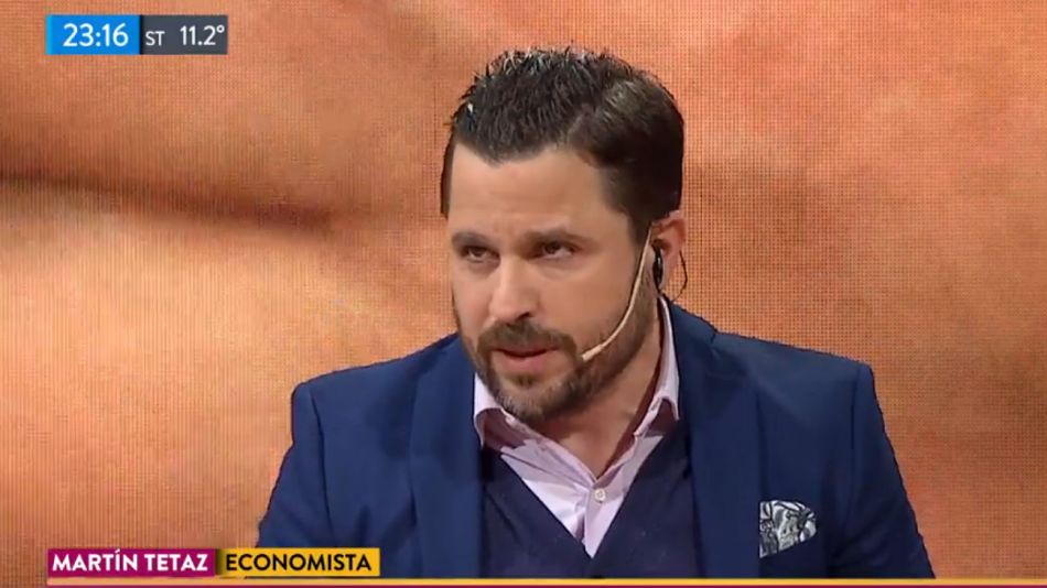 Martín Tetaz desafió a economistas en TN.