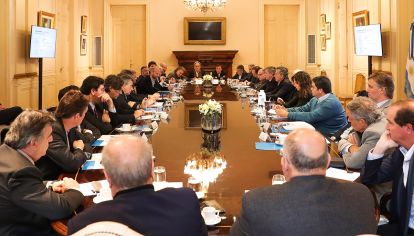 El presidente Mauricio Macri encabezó esta mañana una nueva reunión del Gabinete nacional en la Casa Rosada.