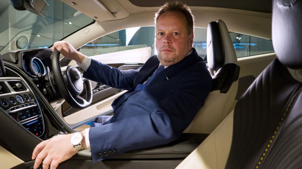 Andy Palmer in a DB11 automobile